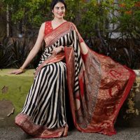 Digital Print Silk Sharee