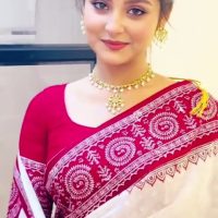 Skin Print Half Silk Sharee with Blouse Piece