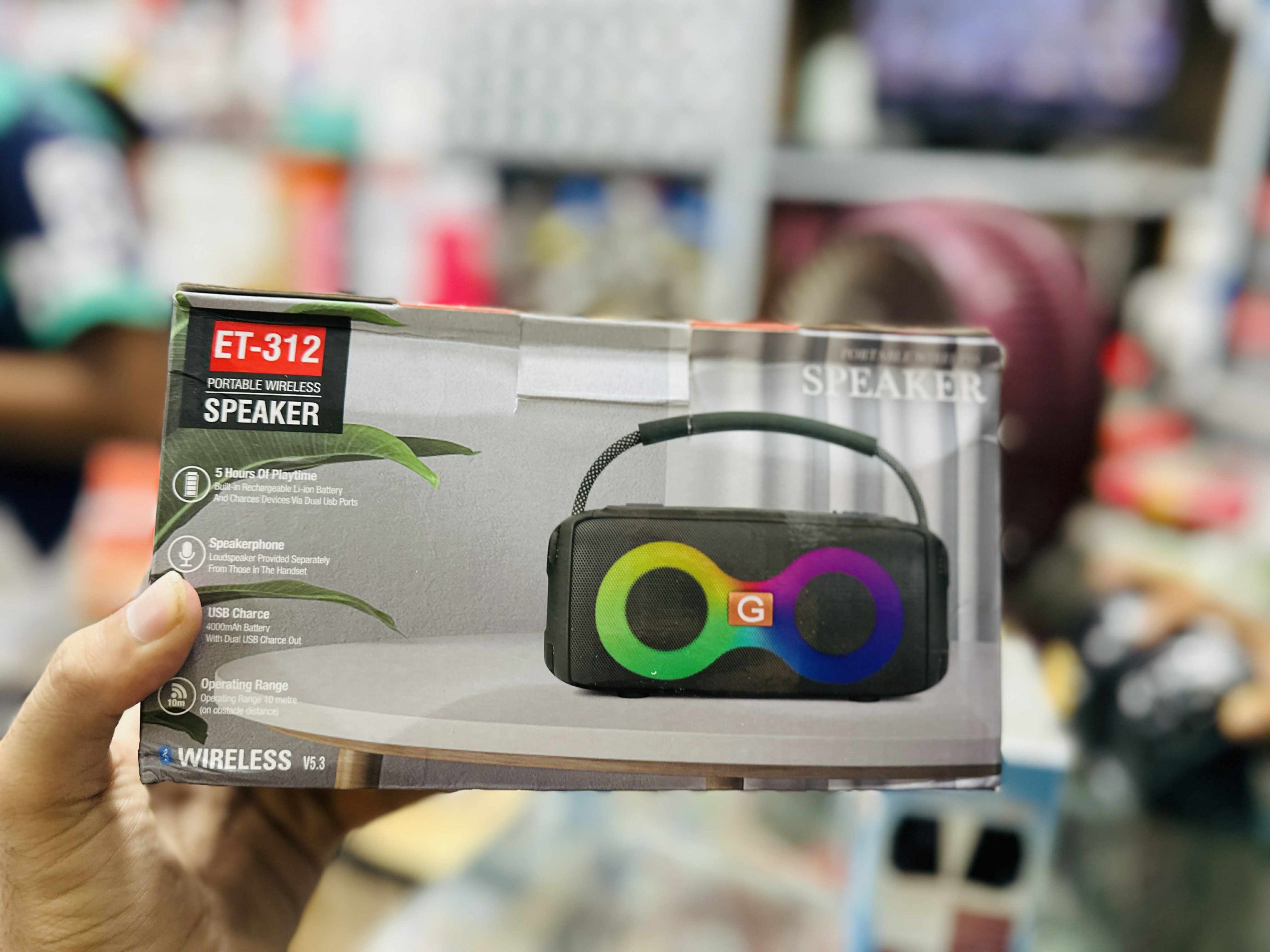 ET-312 Portable Wireless Speaker with RGB Light - Image 5