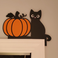 Cat and Pumpkin Halloween Door frame decoration