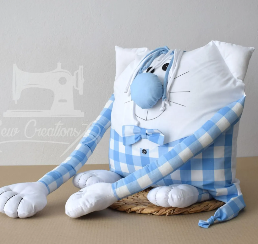 Stuffed Cat Cushion Cover Sewing Pattern - Image 7