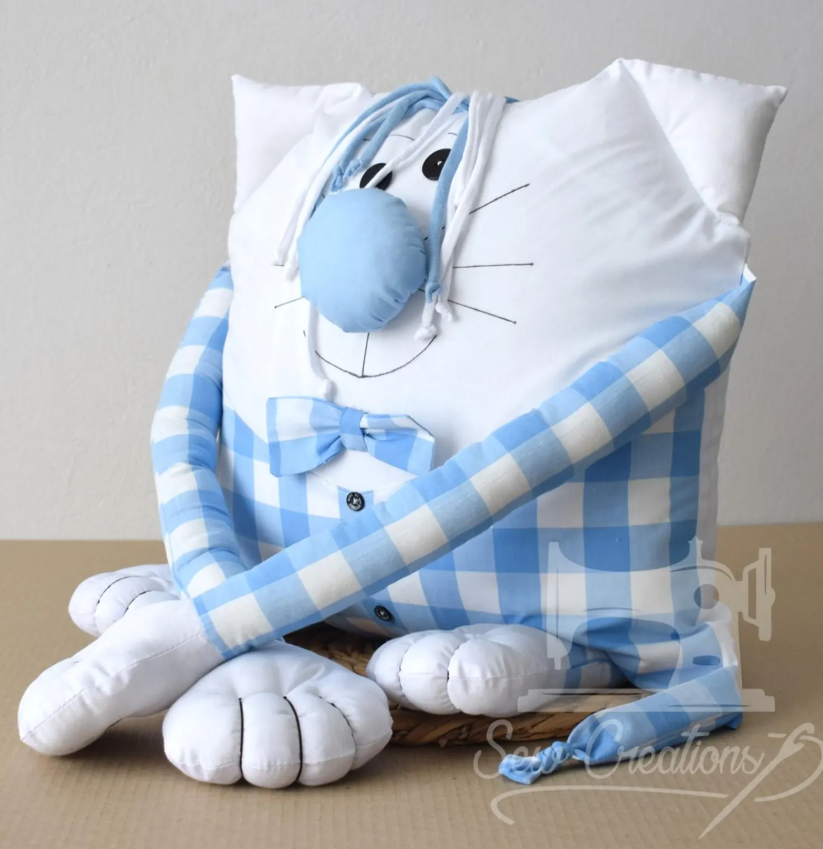 Stuffed Cat Cushion Cover Sewing Pattern - Image 8