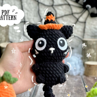 Black Cat Halloween Crochet Pattern