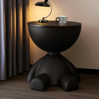 Modern round coffee table with storage