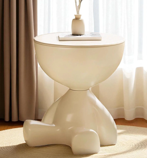 Modern round coffee table with storage - Image 4