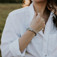 Women's Urn Bracelet in Silver Braided