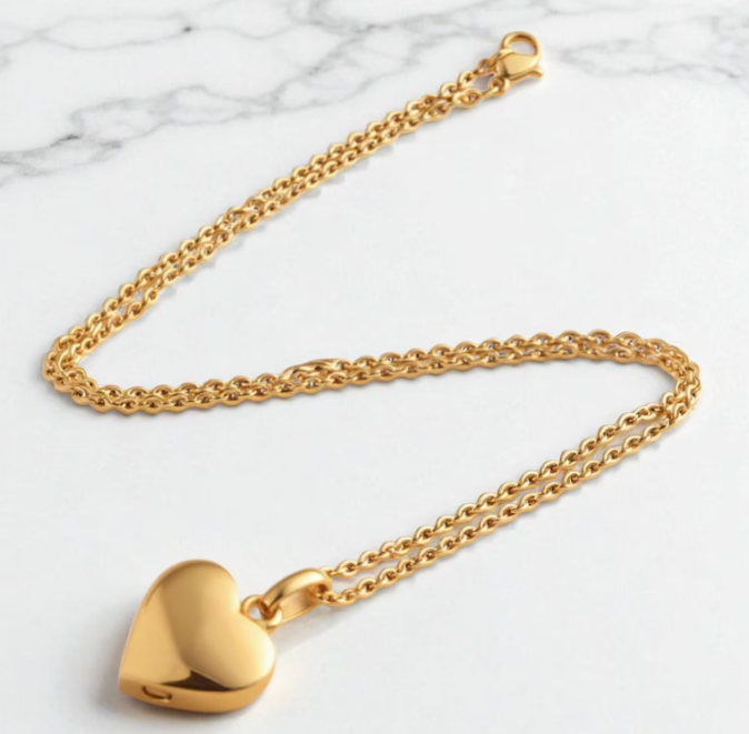 Personalized Cremation Heart Urn Necklace - Image 3
