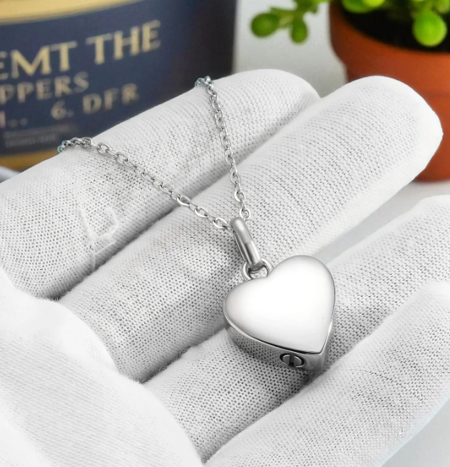 Personalized Cremation Heart Urn Necklace - Image 5