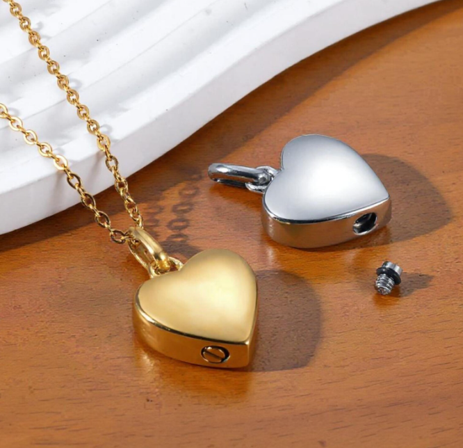 Personalized Cremation Heart Urn Necklace - Image 6