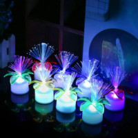 Colorful LED Optic Fiber Flower Light Star Sky Shaped Valentine Party Lamp Day Atmosphere Home Decoration Night Festival