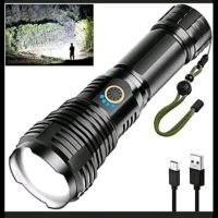Rechargeable Zoom LED Flashlight USB Torch light