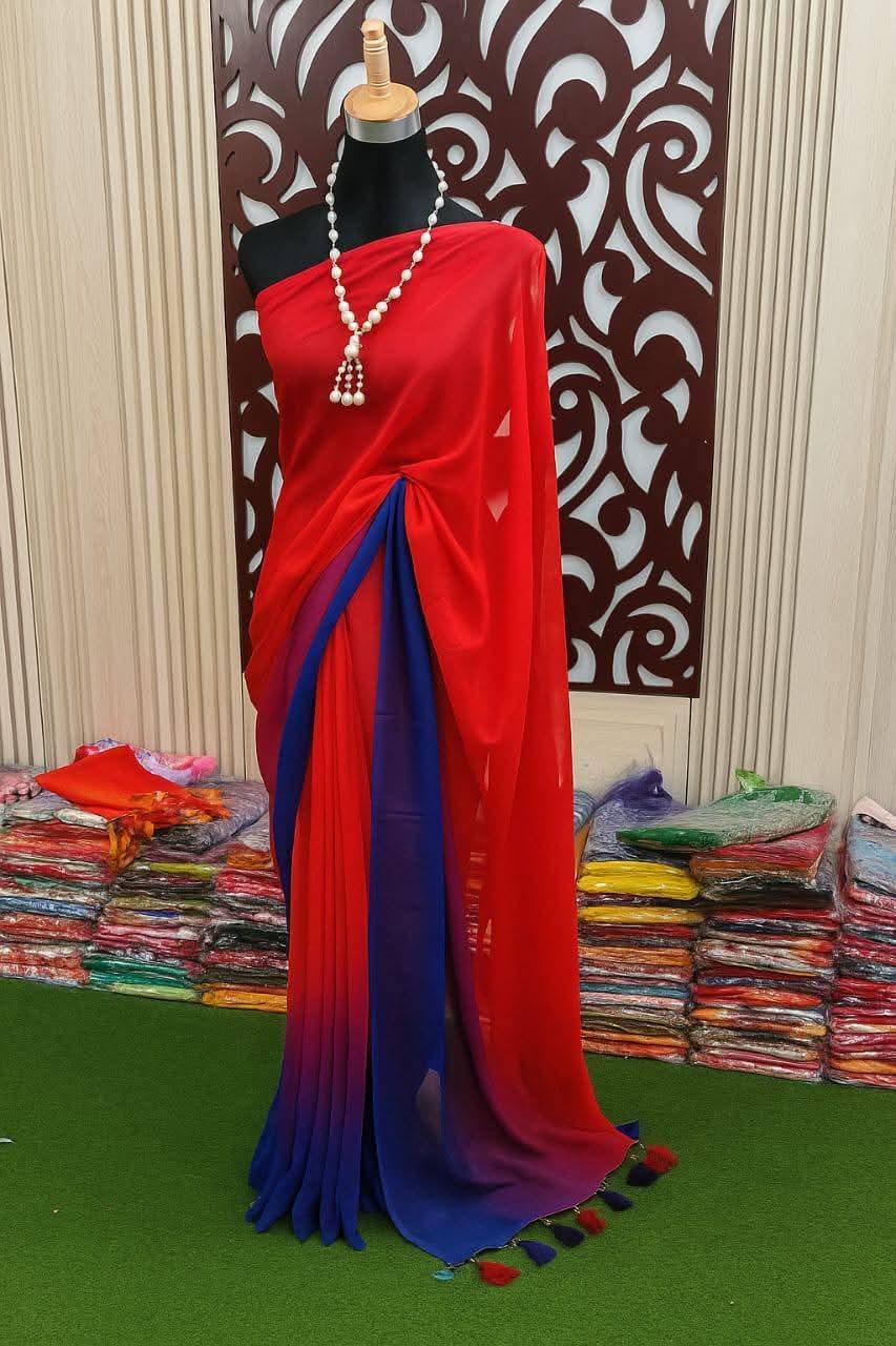 ✨ Rongdhonu Georgette Saree ✨ - Image 2
