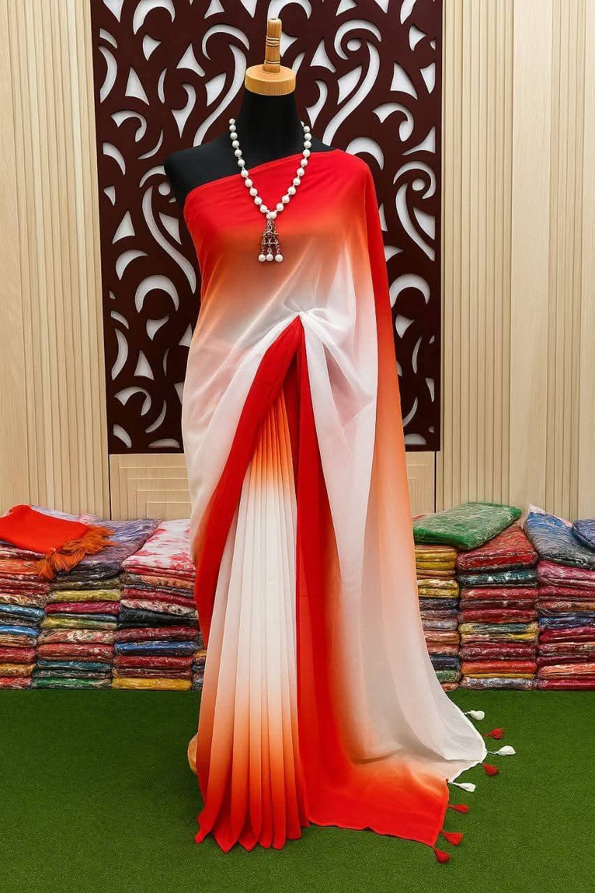 ✨ Rongdhonu Georgette Saree ✨ - Image 4